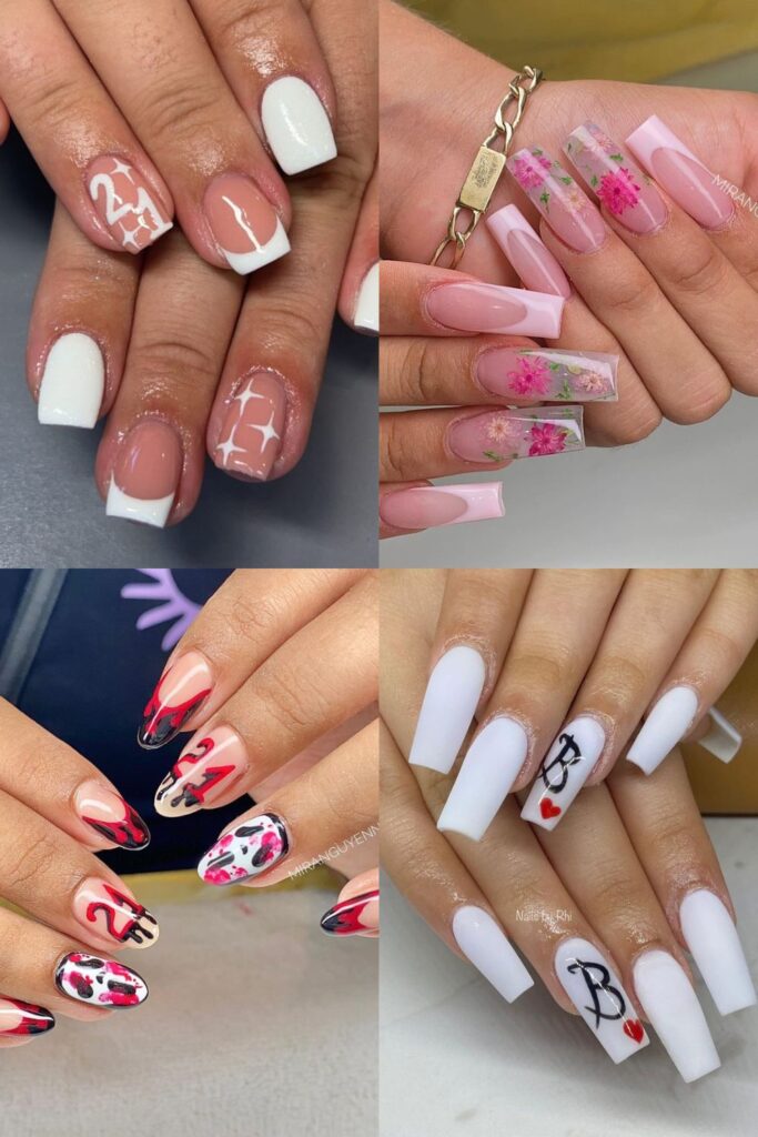 21st birthday nails
