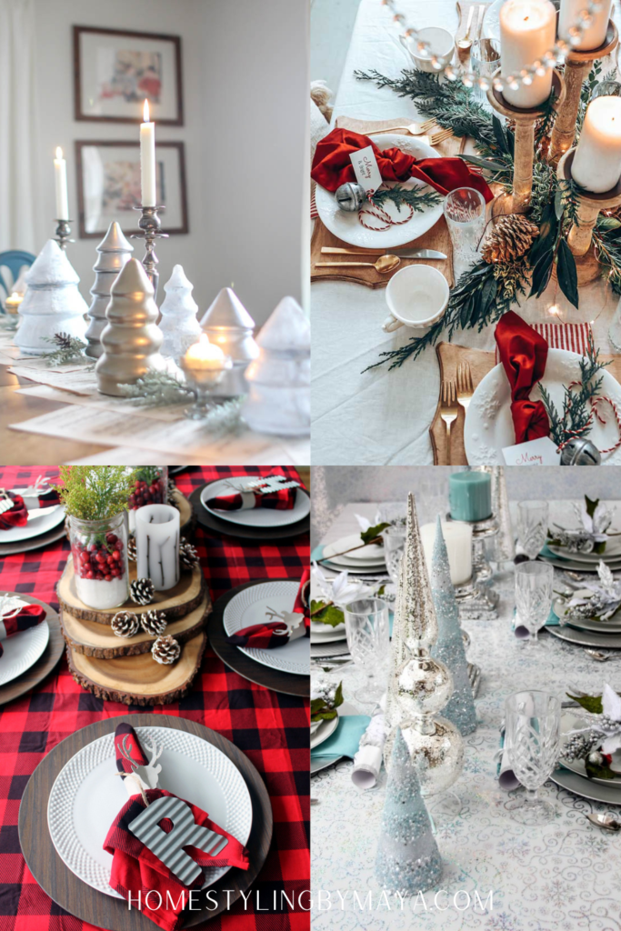 Christmas table decorations