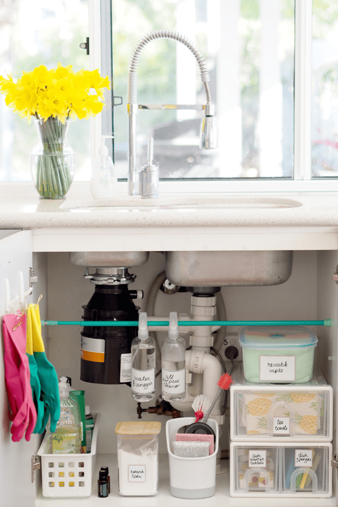 under the kitchen sink organization ideas