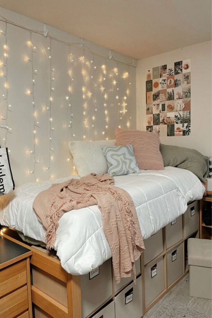 under bed dorm storage