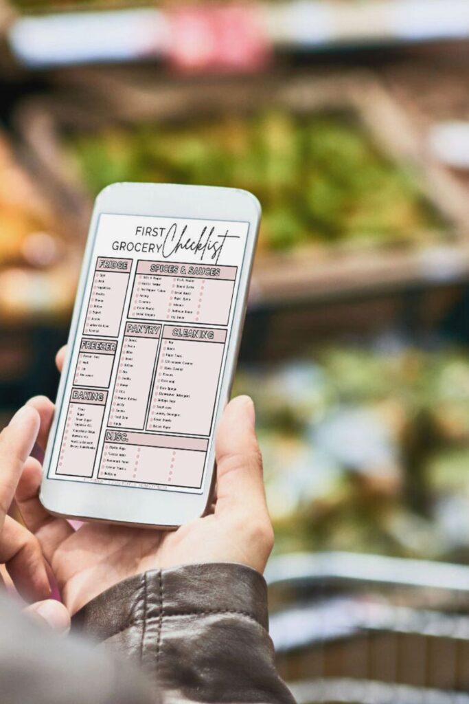 first apartment grocery list
