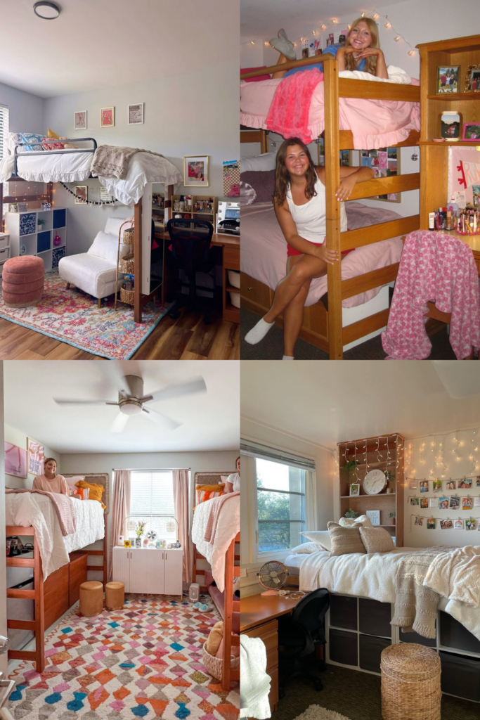 dorm room ideas lofted bed
