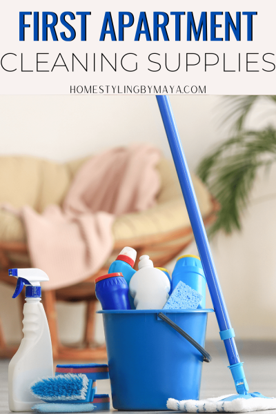 list of cleaning supplies for first apartment