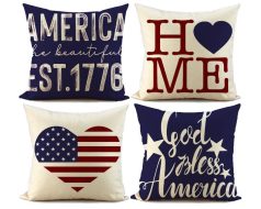 4th of july pillow covers