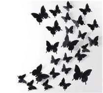 black butterflies wall decal
