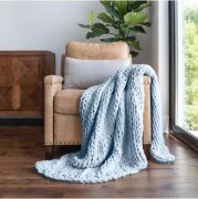 Chunky Knit Throw Blanket