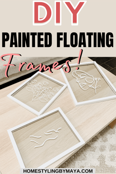 DIY painted floating frames