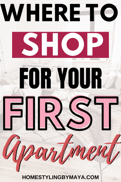 where to shop for first apartment