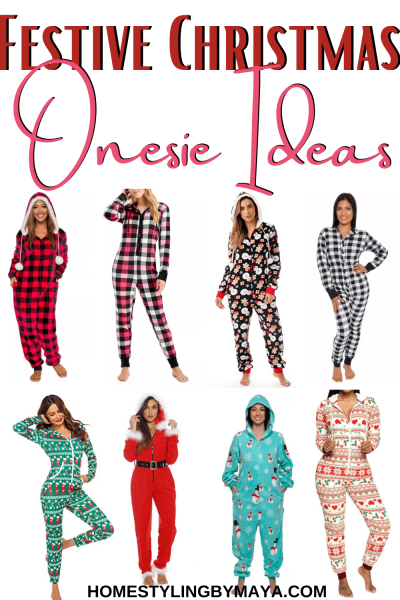 Women's Christmas pajamas onesie