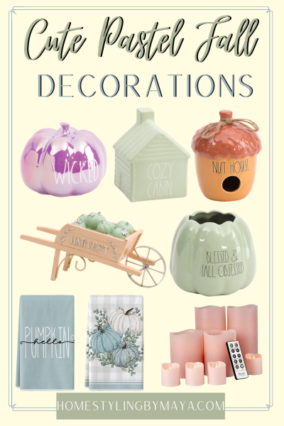 cute pastel fall decor