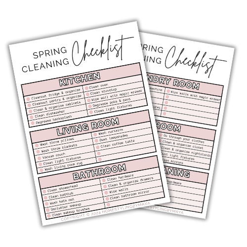 spring cleaning checklist