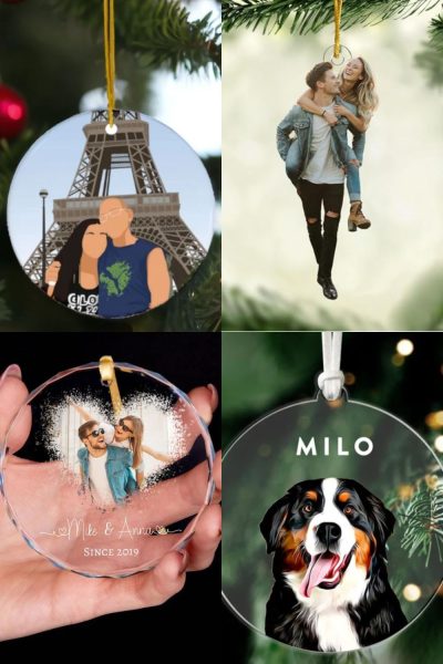 Personalized Christmas Ornaments Collage