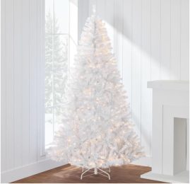Pre lit white christmas tree
