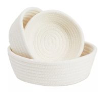 Rope storage baskets