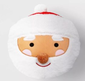 santa pillow - white christmas decor