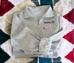 custom nurse name zip sweatshirt