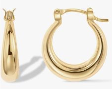 gold hoop earrings
