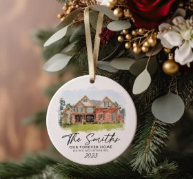 personalized white ornament