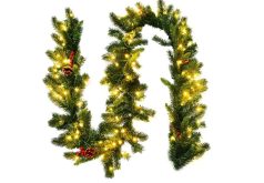 pre-lit christmas garland