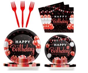 red party tableware