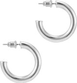 silver hoop earrings