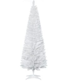 white christmas decor - slim white christmas tree