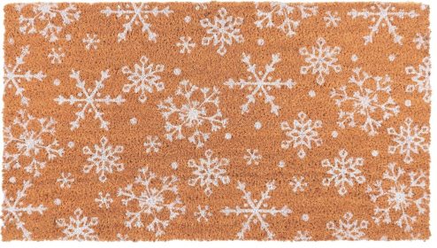 white christmas decor - snowflake doormat