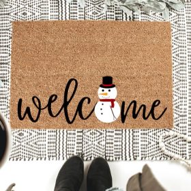 snowman doormat