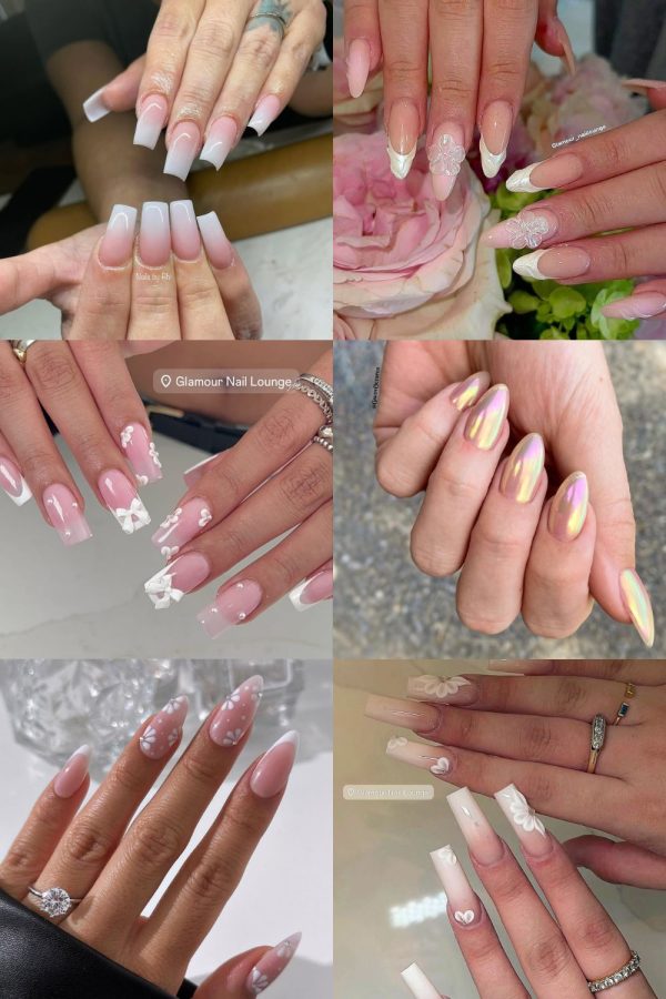 wedding nails for bride