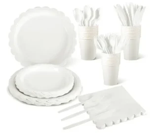 white tableware